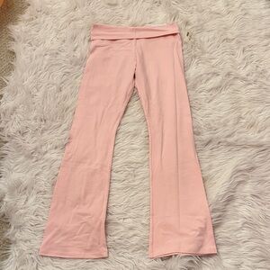 Women's Pink Flared Leggings